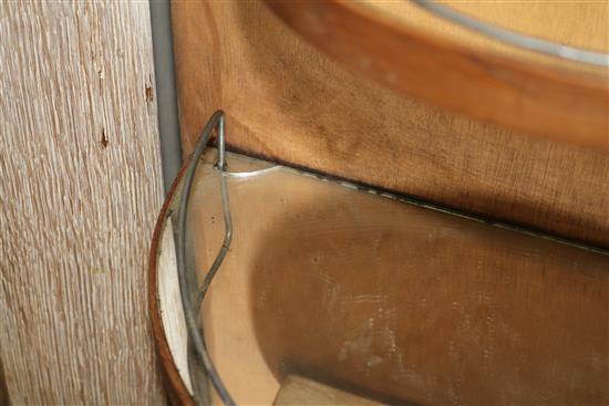 A 1960s limed oak drinks cabinet W.62cm